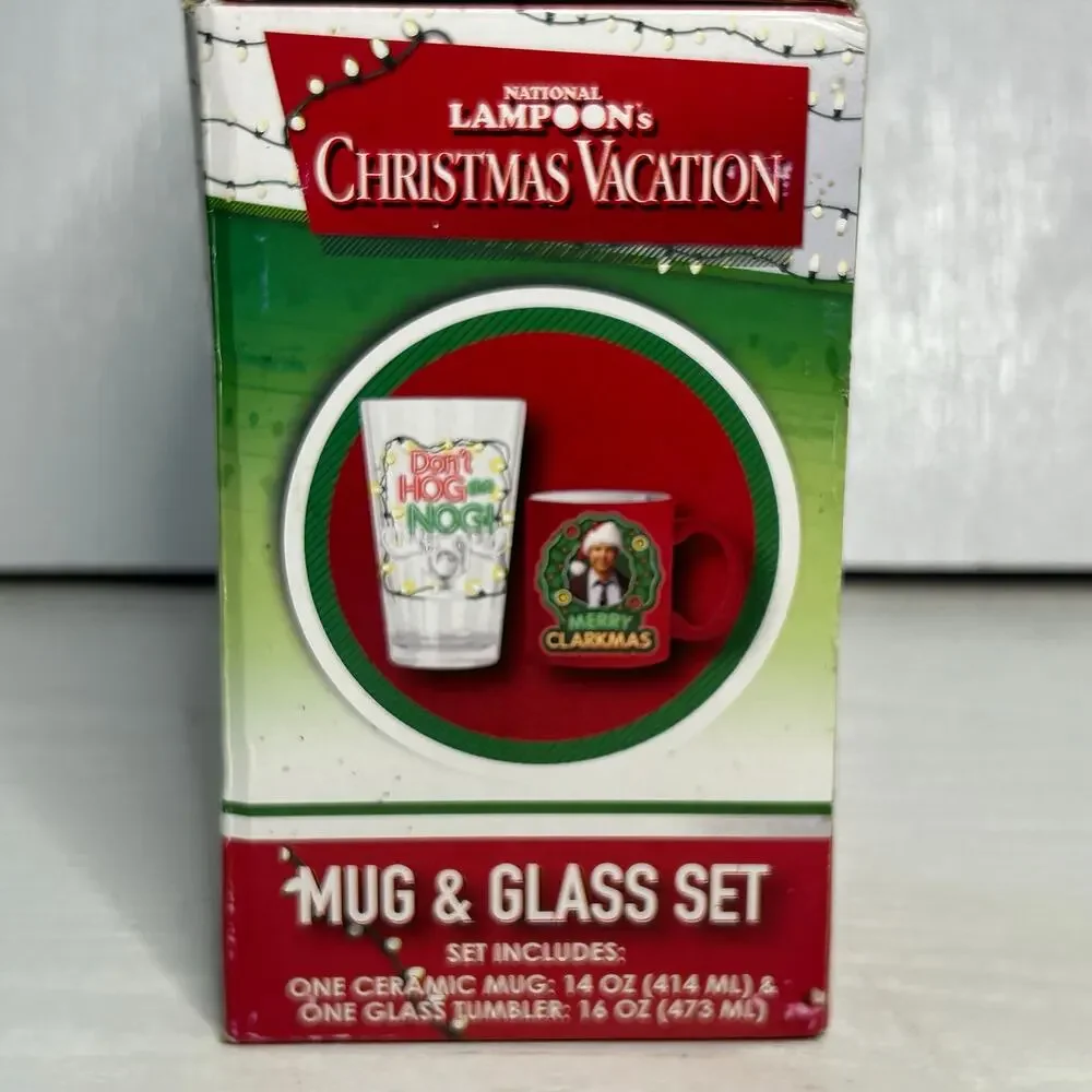 Silver Buffalo Christmas Vacation Mug & Pint Glass Set New